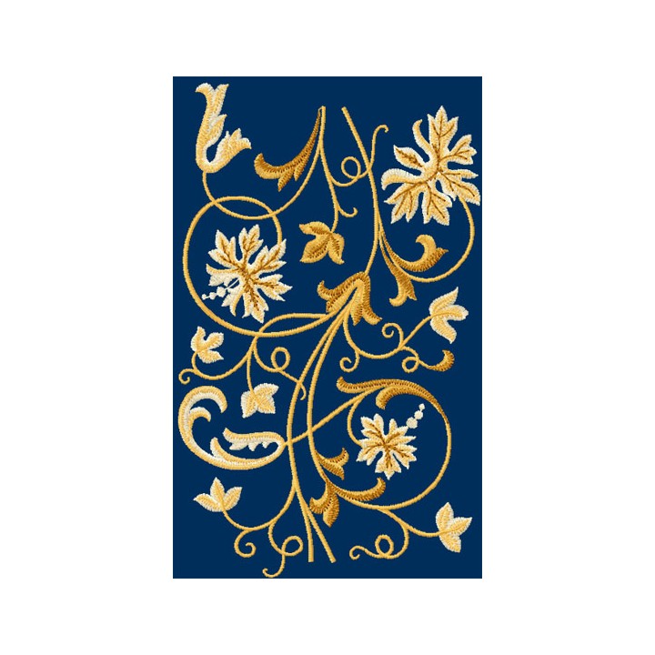 Flower border element embroidery design - Embroidery Design