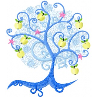 Apple tree embroidery design - Embroidery Design