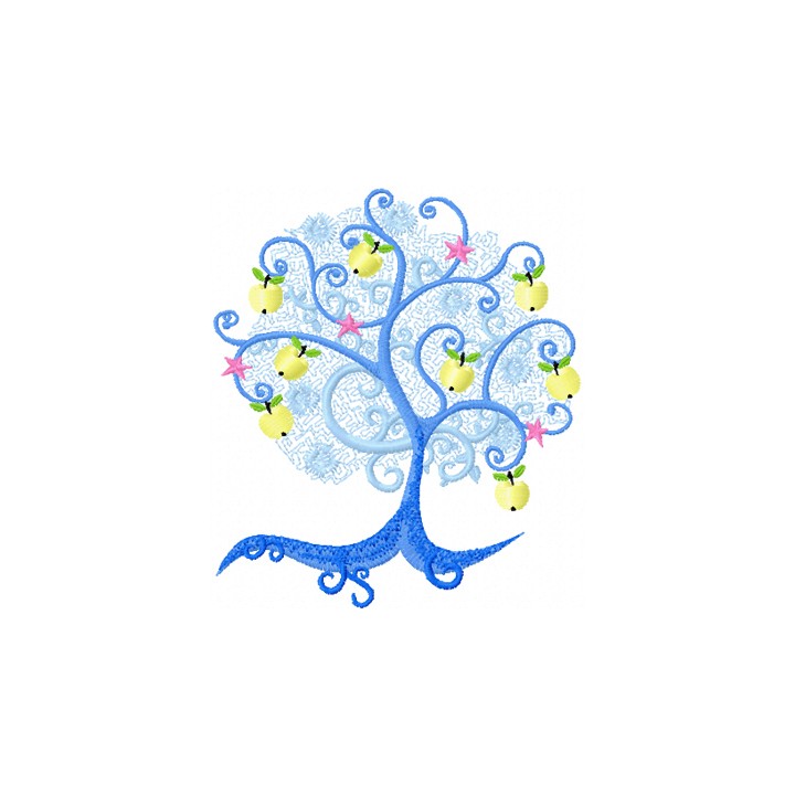 Apple tree embroidery design - Embroidery Design
