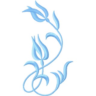 Blue Tulip embroidery design - Embroidery Design