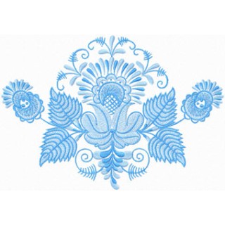 Blue Flowers embroidery design - Embroidery Design