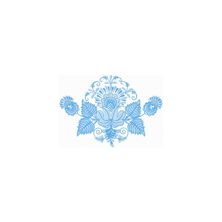 Blue Flowers embroidery design - Embroidery Design