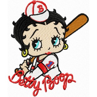Betty Boop - One Team, One Goal embroidery design - Embroidery Design