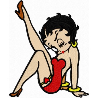 Betty Boop coquette embroidery design - Embroidery Design