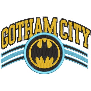 Gotham city batman embroidery design - Embroidery Design
