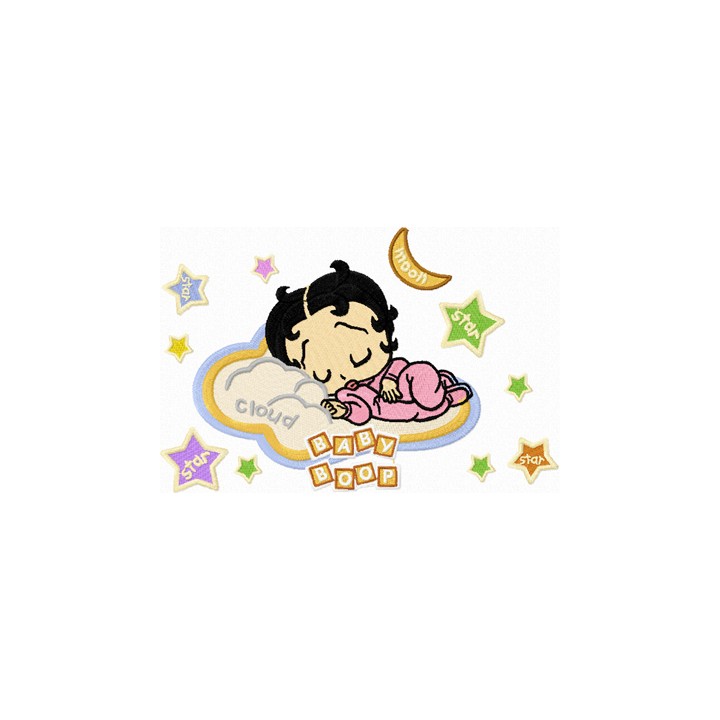 Betty Boop sleep embroidery design - Embroidery Design