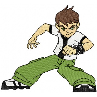 Ben 10 protects embroidery design - Embroidery Design