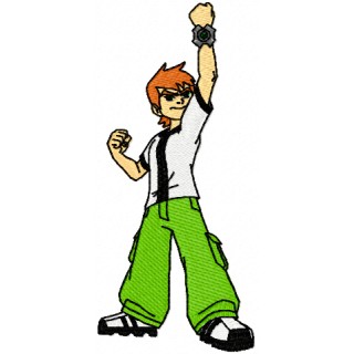 Ben 10 hero embroidery design - Embroidery Design