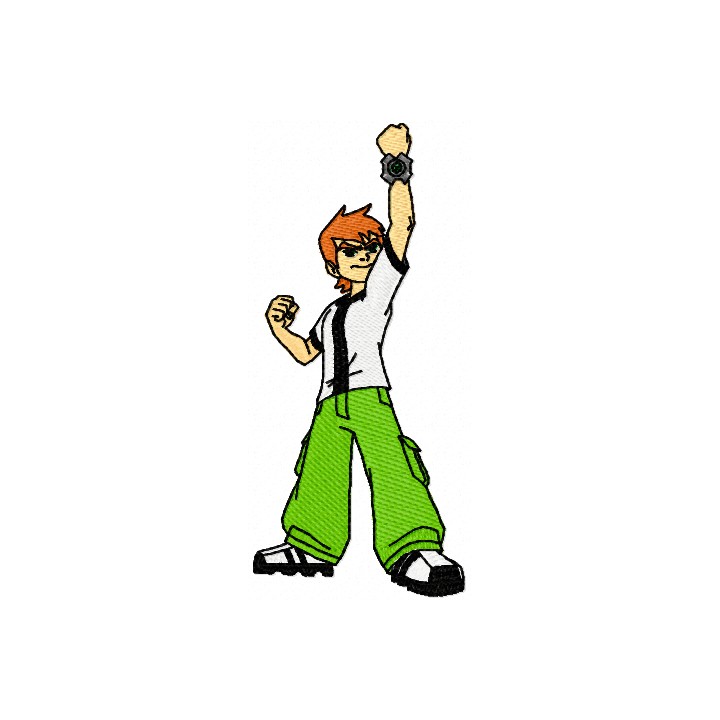 Ben 10 hero embroidery design - Embroidery Design