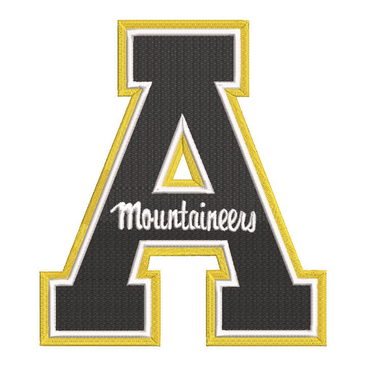 Appalachian State Mountaineers A logo embroidery design - Embroidery Design