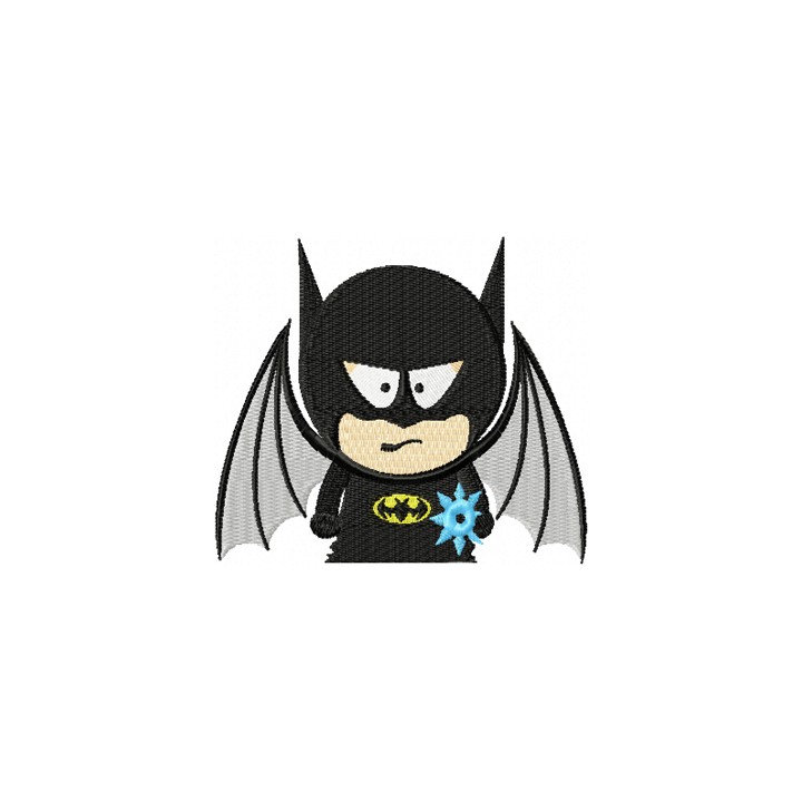Batman south park style embroidery design - Embroidery Design