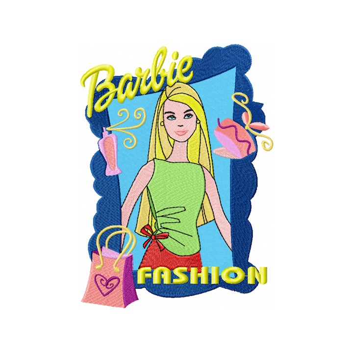 Barbie Fashion Style  embroidery design - Embroidery Design
