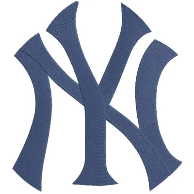 Classic New York Yankees logo embroidery design showcasing iconic team branding on fabric.