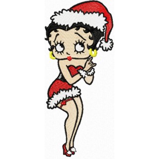 Betty Boop Christmas embroidery design - Embroidery Design