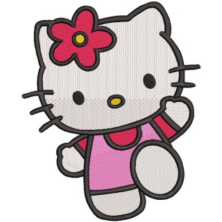 Hello Kitty dancing embroidery design - Embroidery Design