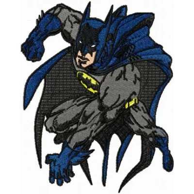 Batman 2 embroidery design preview showing detailed stitching pattern for embroidery machines