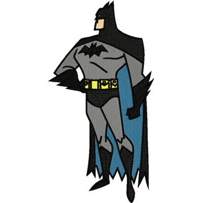 Batman 1 embroidery design preview showing stitched pattern for embroidery machines