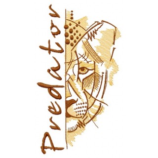 Predator lion embroidery design - Embroidery Design