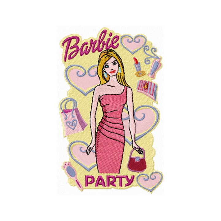 Barbie Style embroidery design - Embroidery Design