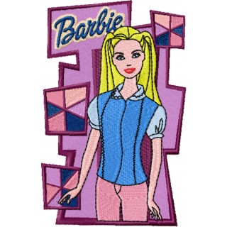 Barbie Art Style embroidery design - Embroidery Design