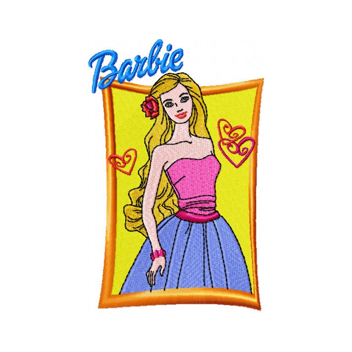 Barbie 1  embroidery design - Embroidery Design