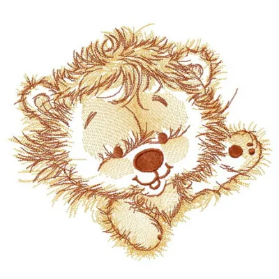 Hello from Africa embroidery design featuring African wildlife and landscape elements