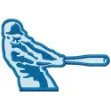 Texas League logo 4 embroidery design preview showing stitched baseball emblem