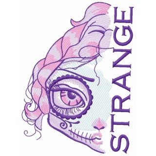 Strange girl embroidery design - Embroidery Design