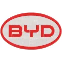 BYD oval logo embroidery design featuring intricate stitching and a bold, recognizable logo in vibrant colors.