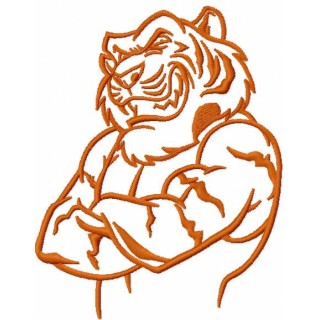 Tiger mascot 8 embroidery design - Embroidery Design