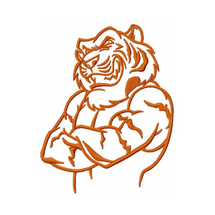 Tiger mascot 8 embroidery design - Embroidery Design