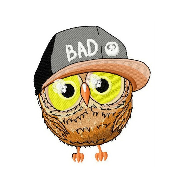 Bad owl 3 embroidery design - Embroidery Design