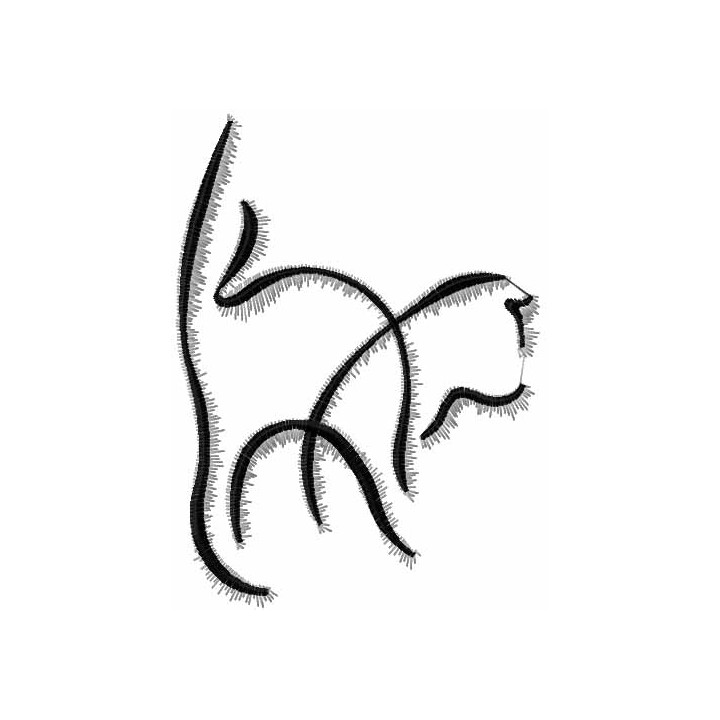 Tribal cat 20 embroidery design - Embroidery Design
