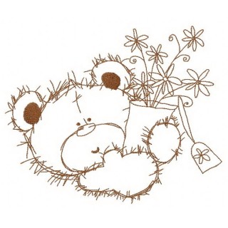Teddy's bouquet 4 embroidery design - Embroidery Design