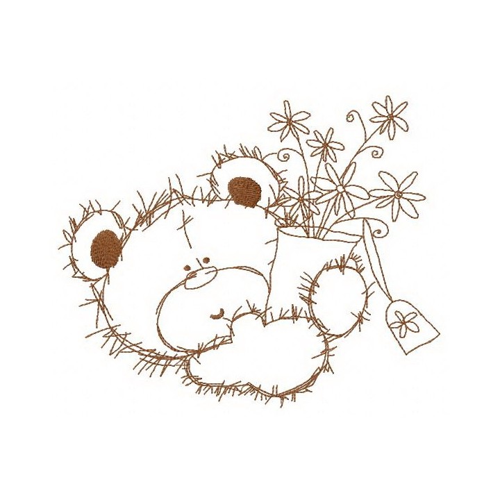 Teddy's bouquet 4 embroidery design - Embroidery Design