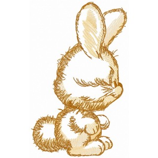 Bunny sketch embroidery design - Embroidery Design