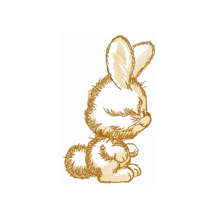 Bunny sketch embroidery design - Embroidery Design