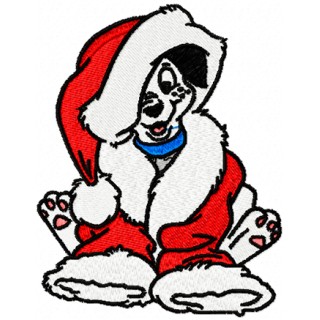 Christmas Puppy embroidery design - Embroidery Design