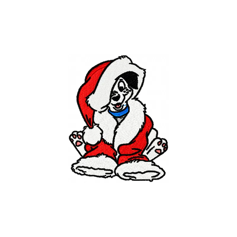 Festive Dalmatian Puppy Stitching Pattern