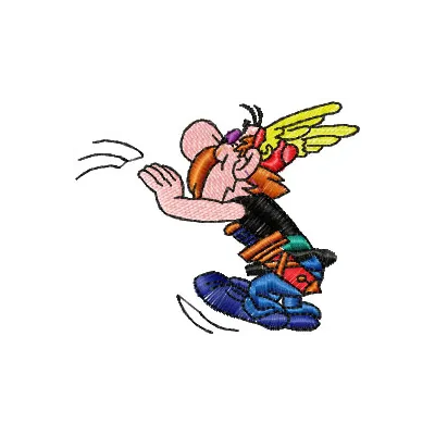 Asterix 8 Embroidery Design - Gaul Warrior Comic Pattern
