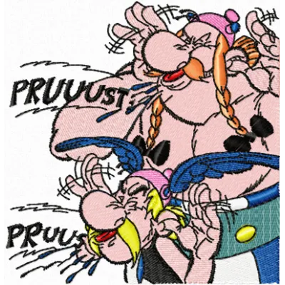 Asterix & Obelix Adventure Embroidery Design | Download