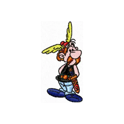 Asterix 2 Embroidery Design - Gaul Warrior Digital Pattern
