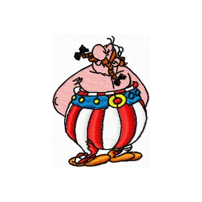 Obelix 2 Embroidery Design - Gaul Hero Stitching Pattern