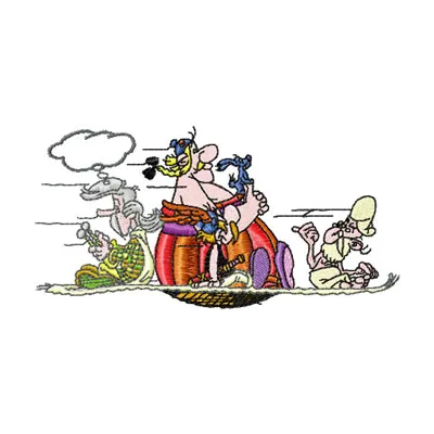 Obelix Adventure Embroidery Design - Gaul Hero Pattern