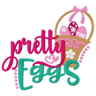 Pretty eggs embroidery design - Embroidery Design