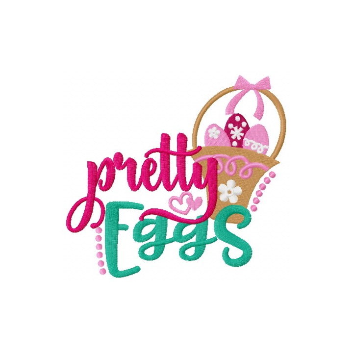 Pretty eggs embroidery design - Embroidery Design