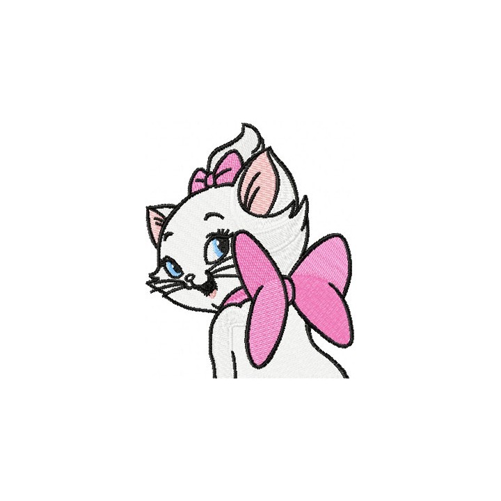 Kitten Marie embroidery design - Embroidery Design
