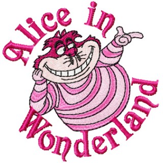 Cheshire Cat 6 embroidery design - Embroidery Design