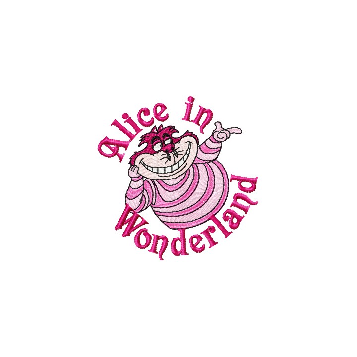 Cheshire Cat 6 embroidery design - Embroidery Design