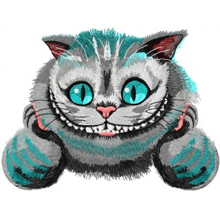 Mischievous Cheshire Cat embroidery design - Embroidery Design